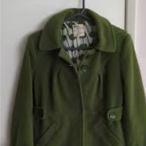 Tulle Olive Utility Jacket with Button Accents - Picture 3 of 15